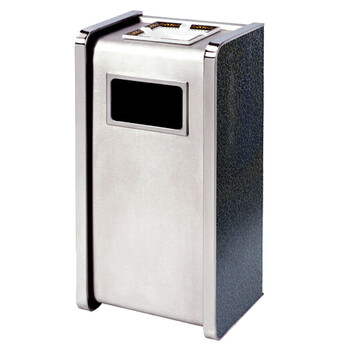南 GPX-207A 南方金边座地烟灰桶 砂钢 落地烟缸垃圾桶酒店宾馆垃圾筒烟灰桶 不锈钢垃圾桶