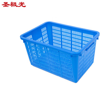 圣极光周转塑料箩筐570*395*315服装收纳筐可定制701958储物筐蓝