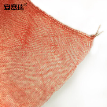 安赛瑞 蔬菜水果网眼袋 30×60cm（100个装）塑料纱网抽绳网袋 尼龙加密洋葱土豆网兜网袋编织袋 红色 24779