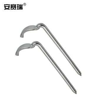 安赛瑞 镀锌圆钩钉（100个装）金属钩钉镀锌圆长七字勾钉水管钉 1.5寸 4.2×110mm 430597