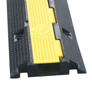 海斯迪克 线槽减速带 室内外电缆保护槽橡胶线槽板 PVC盖板一线槽1000*260*60mm gnjz-1113