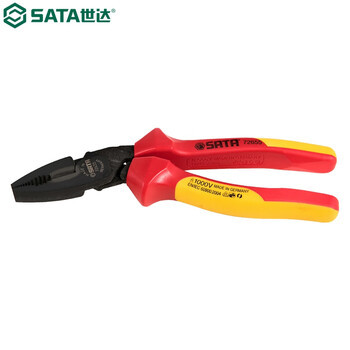 世达（SATA）72655 G系列省力型VDE绝缘耐压钢丝钳7.5 72655