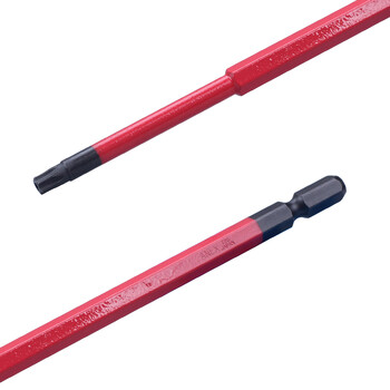 安力士牌（ANEX）梅花内六角批咀ACTX-2515带孔风批头T25X150mm梅花型电动批嘴 星型螺丝刀