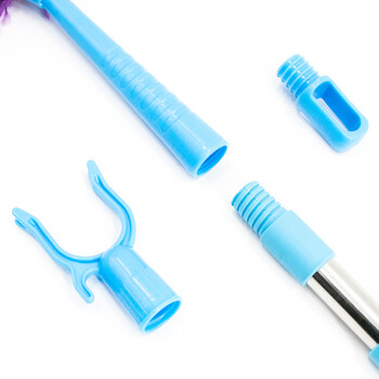 海斯迪克 HKZ-8 鸡毛掸子 蓝色【不带杆】 除尘扫灰可伸缩清洁神器