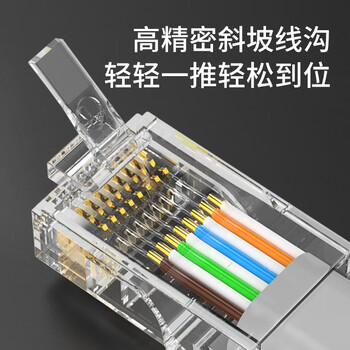 万级（WANJEED）超五类水晶头 Cat5e非屏蔽RJ45网线接头 100个/装 8P8C网络水晶头连接器 WJ-15112