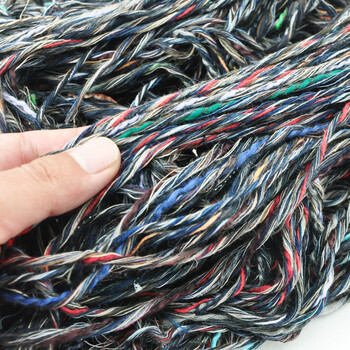 兰诗(LAUTEE)DM-180 混色棉线拖把 酒店物业商用老式木杆圆头拖把 单个装