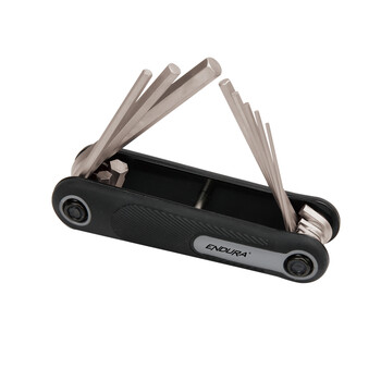 力易得（ENDURA）EA1574 8件公制折叠平头内六角工具内六角扳手套装梅花加长内6角扳手球头内六方螺丝刀板手
