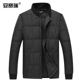 安赛瑞 棉衣棉裤 秋冬劳保防寒羽绒内胆套装 黑色 XL码  25787