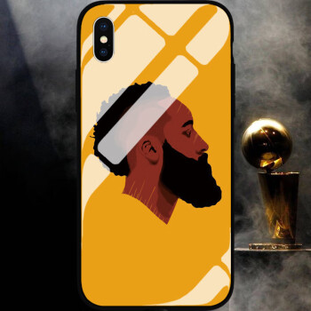 szu苹果iphone手机壳玻璃个性潮牌情侣男女nba8号哈登头像苹果12mini