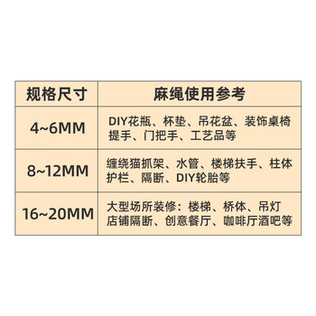 飞尔（FLYER）麻绳 工业麻绳黄麻绳子粗细麻绳物流麻绳【Φ30mm 1米】100米起订