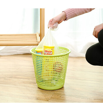 庄太太【颜色随机发货】办公室镂空垃圾桶塑料多功能纸篓