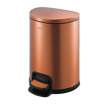 南 SJ20-D01 半圆形全钢脚踏桶  玫瑰金 果皮桶  商用酒店宾馆客房不锈钢垃圾桶 容量20升
