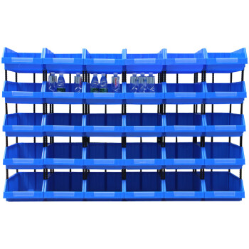 海斯迪克 组合式零件盒 塑料元件物料盒货架螺丝盒 HC3蓝460*300*170mm