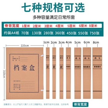 飞尔（FLYER）牛皮纸档案盒 收纳盒 档案资料盒【310×220×20mm】50个起订