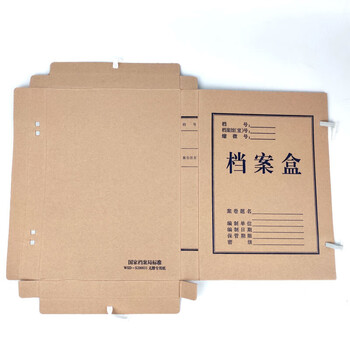 飞尔（FLYER）档案盒 无酸纸牛皮纸 加厚文件资料盒 财务凭证盒 厚度4cm【10只装 31x22cm】