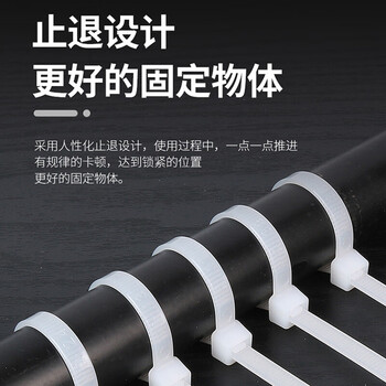 飞尔（FLYER）尼龙扎带 塑料绑带 捆扎带 束线扎线带 白色5×300mm 250条 2包起批