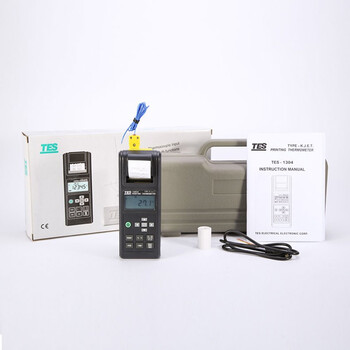 泰仕 TES-1304 温度表 工业测温仪带打印 温度记录仪 1年维保