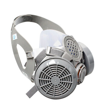 思创科技 硅胶双盒防尘防有害气体喷漆防苯农药裸面罩 ST-M50G-1B 1只（不含滤毒盒）