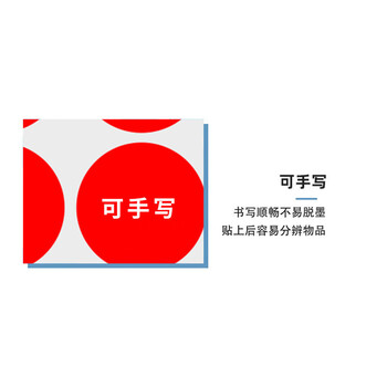 飞尔（FLYER）不干胶标签 彩色圆点贴 PVC防水自粘贴纸 圆形封口贴【红色 10mm 204枚/张 20张】