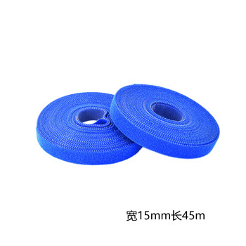 飞尔（FLYER）背靠背魔术贴 电源数据线理线器 背胶尼龙粘扣扎线带【蓝色 宽15mm 长45m】