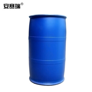 安赛瑞 双环塑料化工桶 200L/10.5kg（1个装）蓝色闭口水桶油桶洗车桶 加厚化工废液桶胶桶 超大容量桶 24643