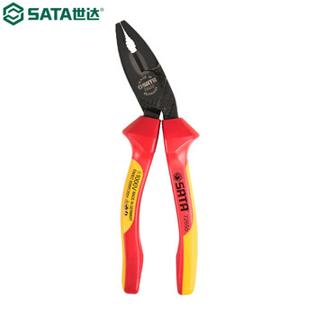 世达（SATA）72655 G系列省力型VDE绝缘耐压钢丝钳7.5 72655