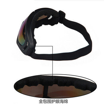 百舸  防风眼镜骑行护目镜防风沙透明防尘男防风镜  炫彩镜片