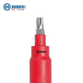 宝合(booher)3/8"绝缘12角旋具套筒M6x75mm