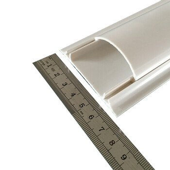 百舸 pvc地线槽 纯白全新料 厚特耐压型 阻燃地板槽弧形地槽 送胶 每5米价格 7号可含14根网线