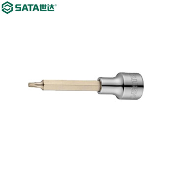 世达（SATA）25106     12.5MM系列100MM长花形旋具套筒T45