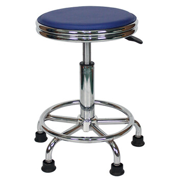 海斯迪克 HKW-317 升降旋转凳 车间工作椅员工凳 办公室小圆凳吧台椅子 PP脚钉款/黑色