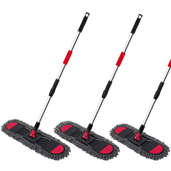 兰诗（LAUTEE）YMJ-F048 不锈钢杆纤维套布平板拖把 酒店物业办公室商用大号尘推 70cm