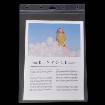 海斯迪克 营业执照保护套 透明防水硬胶套 卡片袋 A3正本横版（正本42*29.7cm）（2个起订）HKW-298