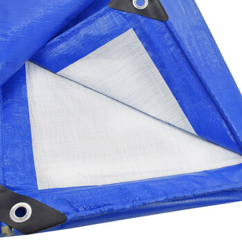 伏兴 蓝白色加厚篷布 货车防雨布油布塑料遮雨布遮阳布雨棚篷布防水布4*6m