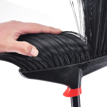 益美得 园林大号扫把加厚长杆笤帚庭院户外清扫工具 红头软毛款