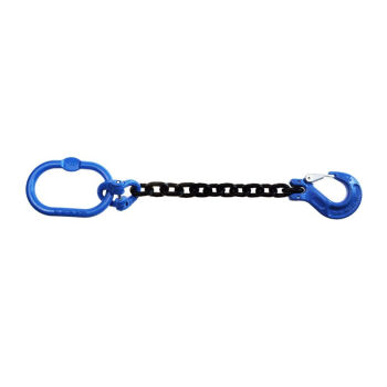 品尔优/PPU 100级单腿链条成套索具（羊角滑钩）UCG1-08 载重2.5T 蓝色 UCG1-08-9m 15 