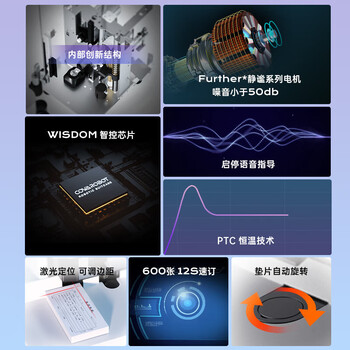 得力（deli）升级款600页 自动财务凭证装订机 会计凭证文件资料档案打孔机 热熔胶管 加强电机【14667】