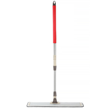 益美得 平板拖把商用大号拖布伸缩杆地板拖墩布干湿两用尘推 铝合金55cm平板拖