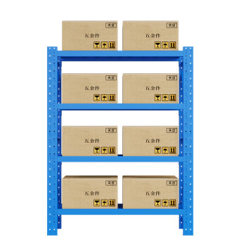 天旦钢制货架TD-H1036储物架库房展示架1500*500*2000mm承重200KG/层蓝色
