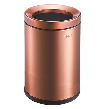 南 SF8-Y02 圆形房间桶  玫瑰金 商用酒店宾馆客房不锈钢 南方垃圾桶 房间桶 果皮桶 容量8升