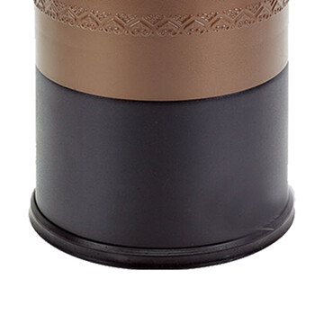 南 GPX-107B 南方双色浮雕花套装垃圾桶 咖色套黑色 酒店宾馆商用客房垃圾桶 居家房间桶 果皮桶