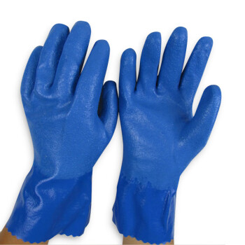 东亚手套 338 耐油防水橡胶乳胶清洁手套防护PVC橡胶手套 劳保手套 10副