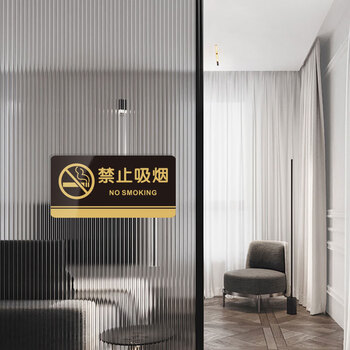 飞尔（FLYER）安全警示标识 无烟办公室外标识牌 可定制 【无烟办公室 10*20cm】