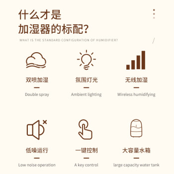 海纳斯（HANASS）加湿器双喷头小型办公室桌面大容量家用低音卧室宿舍充电便携空气加湿喷雾夜灯空调伴侣加湿器D12