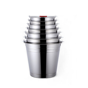 兰诗（LAUTEE）DA2195 加厚不锈钢提水桶手提桶多用大水桶储水桶 带磁30cm