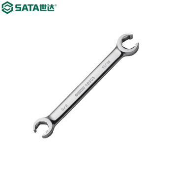世达（SATA）48301 英制全抛光油管扳手3/8"x7/16"