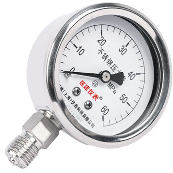 匡建仪表（CONJANT）Y-60BF全不锈钢压力表 水压气压油压表 抗高温耐腐蚀压力表0-60MPa