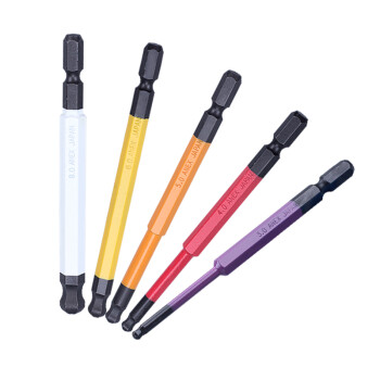 安力士牌（ANEX）球形内六角批头ACBP5-100L(5支装)球形风动批咀 球型电动批嘴 球形螺丝刀套装
