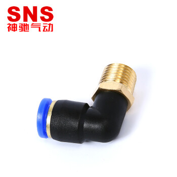 SNS神驰气动气管快速接头SPL8-02螺纹弯通接头pu管快插接头空压机接头 SPL10-01 SPL10-01