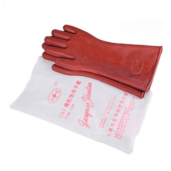 双安 手套 劳保 绝缘 橡胶 12KV高压带电作业工作 电工电力防护手套 1双 厂家直发